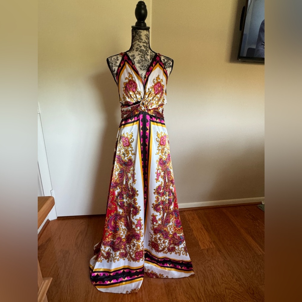 Vintage Rubber Ducky Satin scarf dress